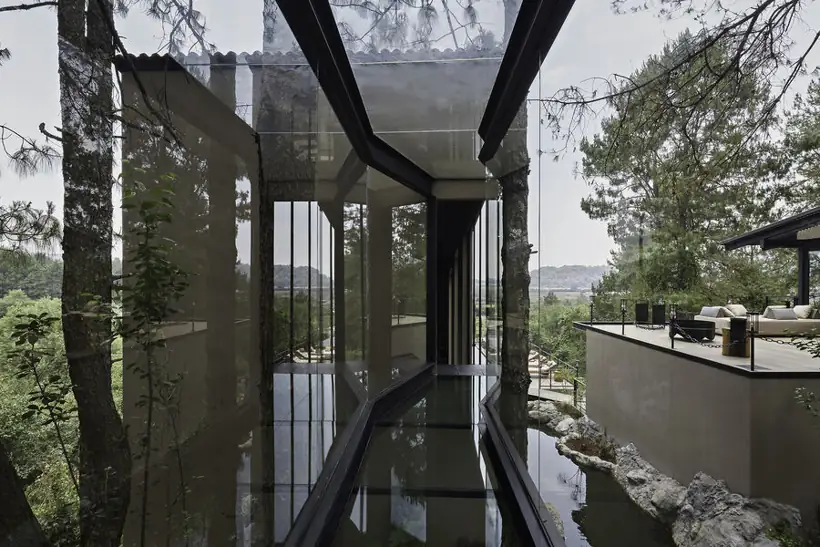 Valley House · puente de cristal